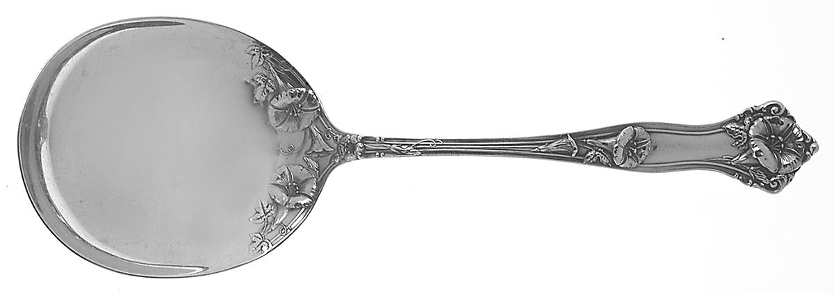 Morning Glory (Sterling, 1909) Solid Salad Serving Spoon by Alvin-1