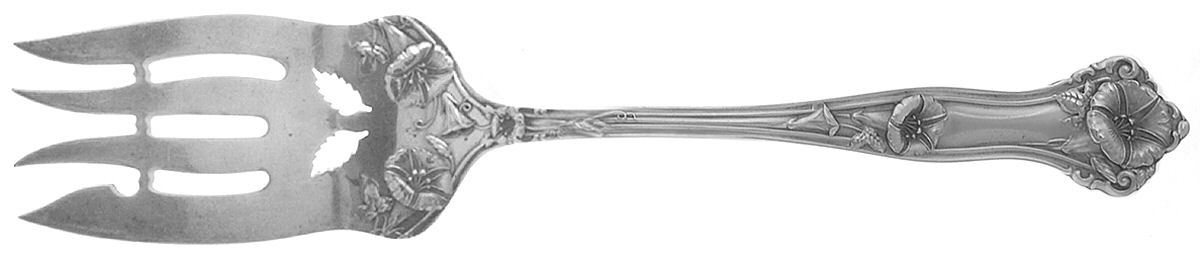 Morning Glory (Sterling, 1909) Small Solid Cold Meat Serving Fork by Alvin-1