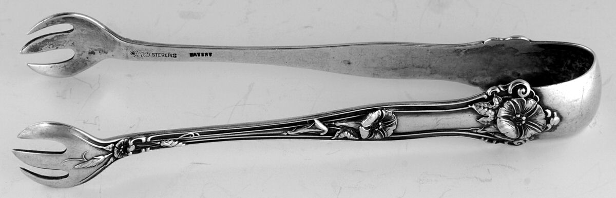Morning Glory (Sterling, 1909) Large Sugar Tongs by Alvin-1
