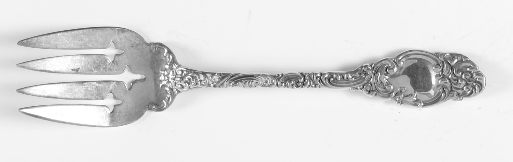 Monterey (Sterling, 1895) Large Solid Tined Sardine Serving Fork by Alvin-1