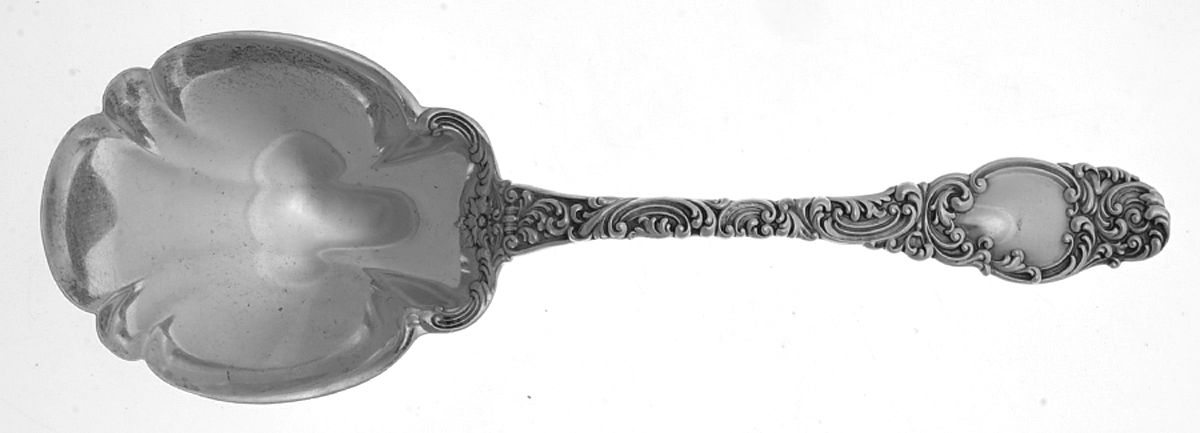 Monterey (Sterling, 1895) Small Solid Berry/Casserole Spoon by Alvin-1