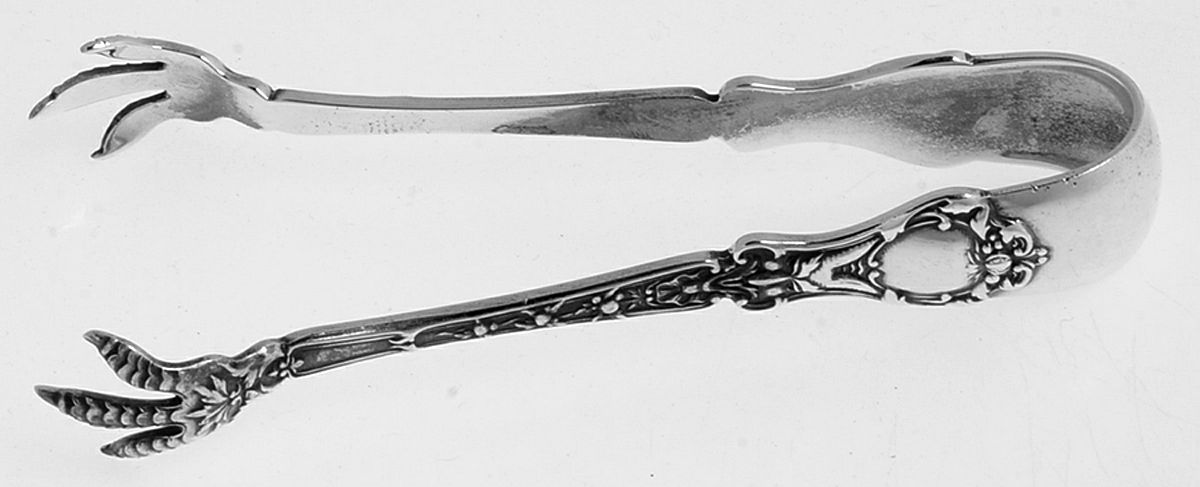Nuremburg (Sterling, 1903, No Monograms) Bon Bon Tongs by Alvin-1