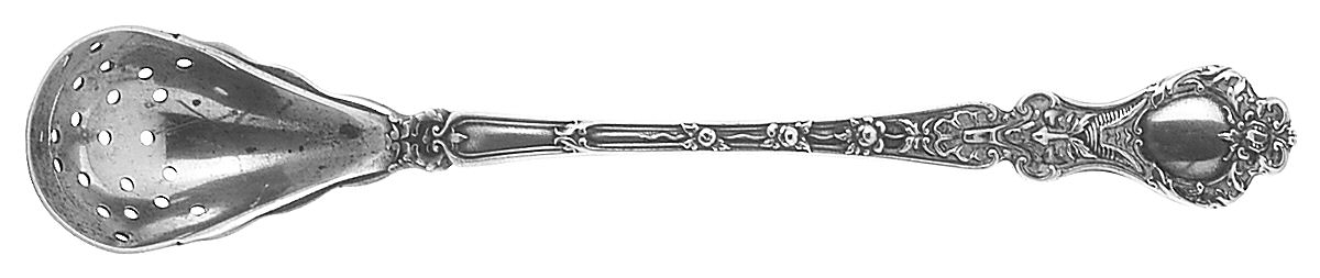 Nuremburg (Sterling, 1903, No Monograms) Pierced Bowl Short Handle Olive Spoon by Alvin-1