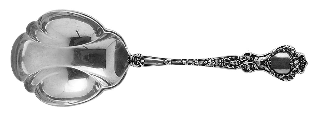 Nuremburg (Sterling, 1903, No Monograms) Oversize Solid Salad Serving Spoon by Alvin-1