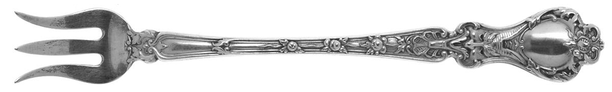Nuremburg (Sterling, 1903, No Monograms) Cocktail/Seafood Fork by Alvin-1