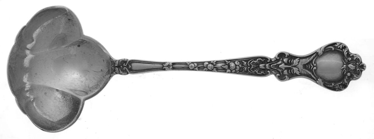 Nuremburg (Sterling, 1903, No Monograms) Solid Piece Cream Ladle by Alvin-1