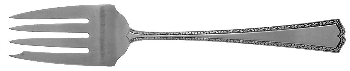 Orange Blossom-New (Sterling, 1920) Small Solid Cold Meat Serving Fork by Alvin-1