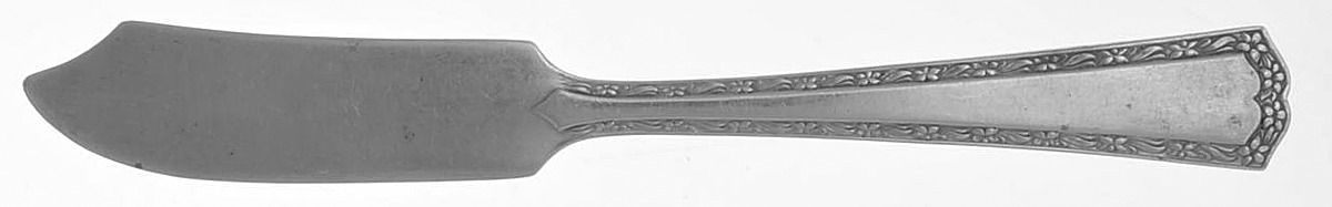 Orange Blossom-New (Sterling, 1920) Flat Handle Butter Spreader by Alvin-1