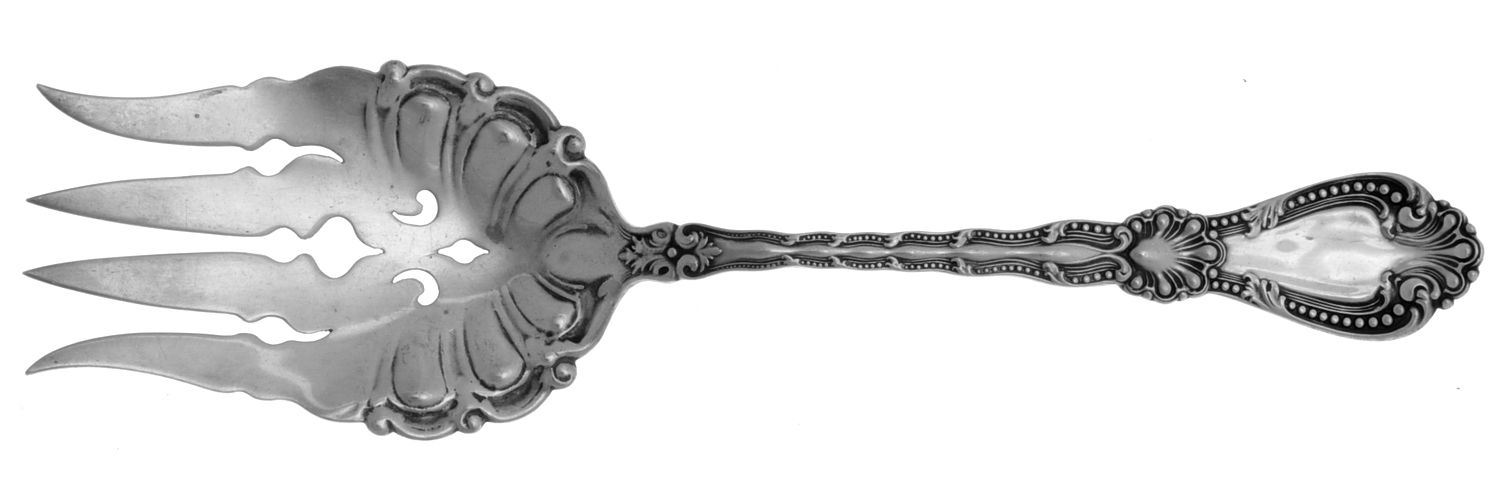 Orient (Sterling, 1910) Solid Salad Serving Fork by Alvin-1