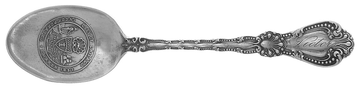 Orient (Sterling, 1910) Souvenir Spoon (Five O'Clock) by Alvin-1