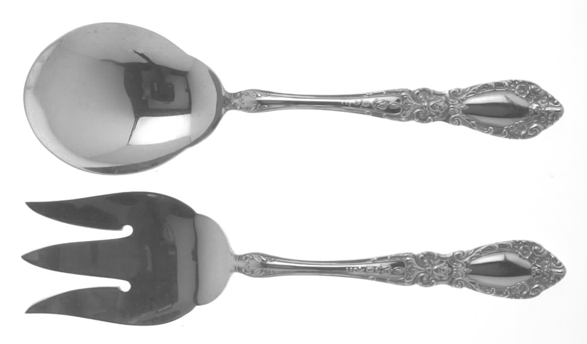 Prince Eugene (Sterling, 1950) (2 Pc) Solid Salad Set by Alvin-1