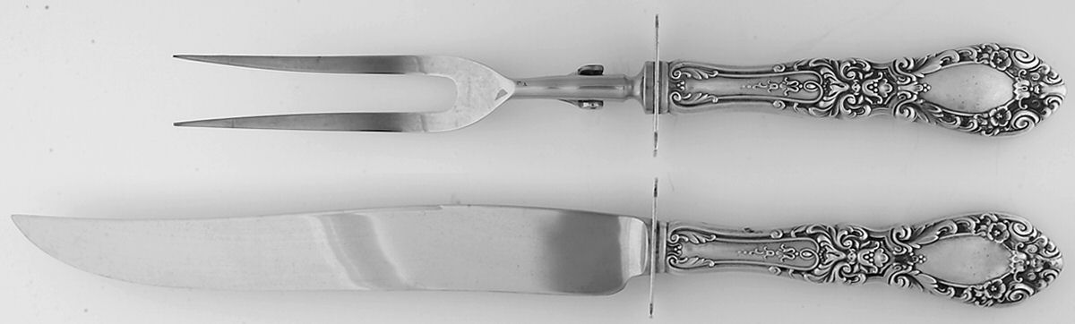 Prince Eugene (Sterling, 1950) Large 2-Piece Roast Carving Set w/ Stainless Blade by Alvin-1