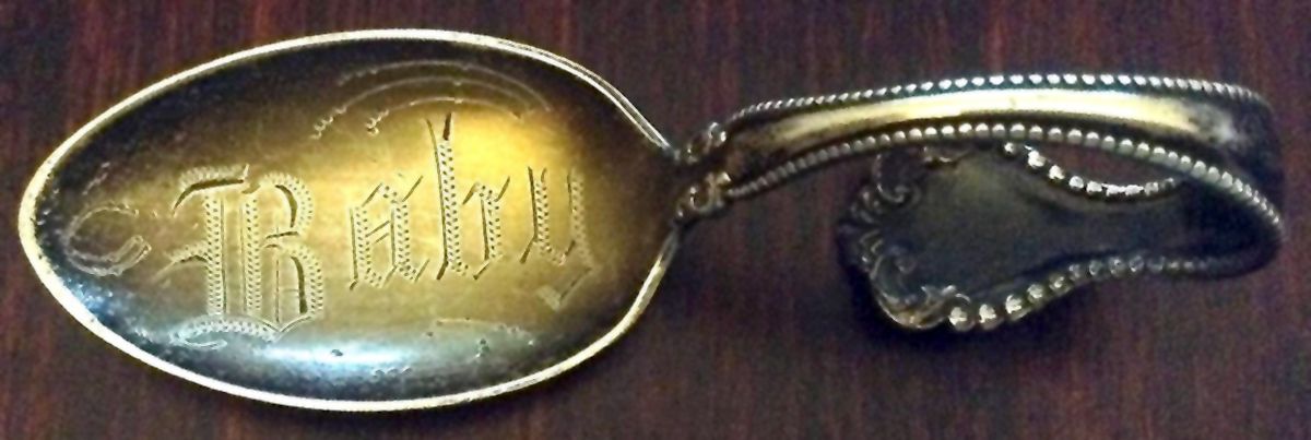 Raleigh (Sterling, 1900) Curved Handle Baby Spoon by Alvin-1