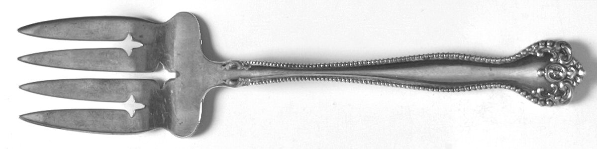 Raleigh (Sterling, 1900) Large Solid Tined Sardine Serving Fork by Alvin-1