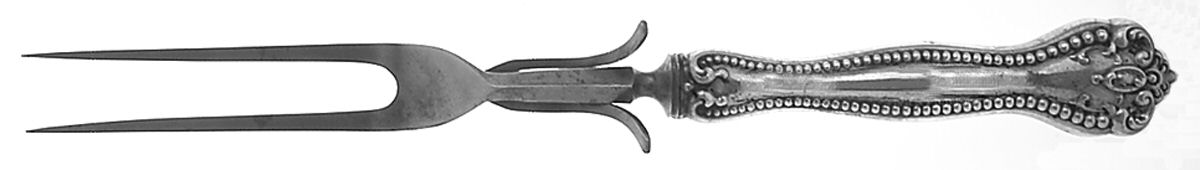 Raleigh (Sterling, 1900) Large Stainless-Prong Roast Carving Fork by Alvin-1