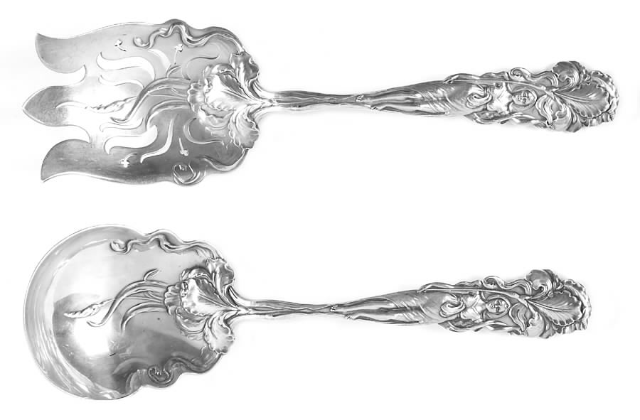 Raphael (Sterling, 1902) (2 Pc) Solid Salad Set by Alvin-1