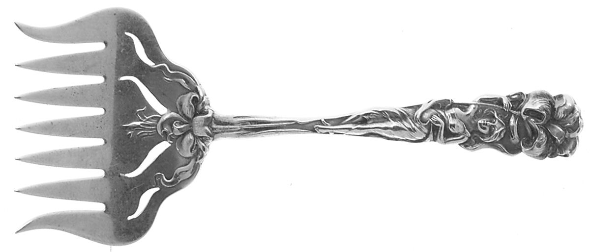 Raphael (Sterling, 1902) Small Solid Tined Sardine Serving Fork by Alvin-1