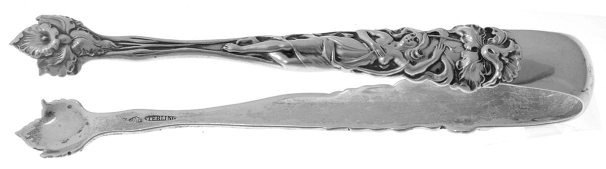 Raphael (Sterling, 1902) Large Sugar Tongs by Alvin-1
