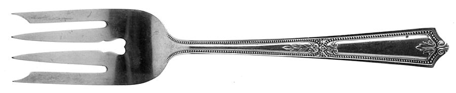 Regent (Sterling, 1931, No Monograms) Small Solid Cold Meat Serving Fork by Alvin-1