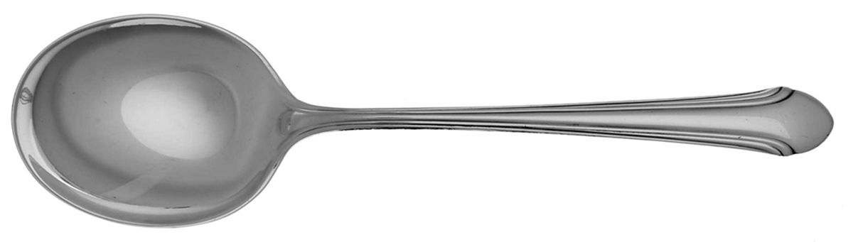 Romantique (Sterling, 1933, No Monograms) Round Bowl Soup Spoon (Bouillon) by Alvin-1