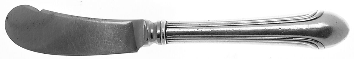 Romantique (Sterling, 1933, No Monograms) Butter Spreader Hollow Hdl-Paddle/Stainless Blade by Alvin-1