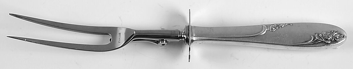 Rosecrest (Sterling, 1955) Large Stainless-Prong Roast Carving Fork by Alvin-1