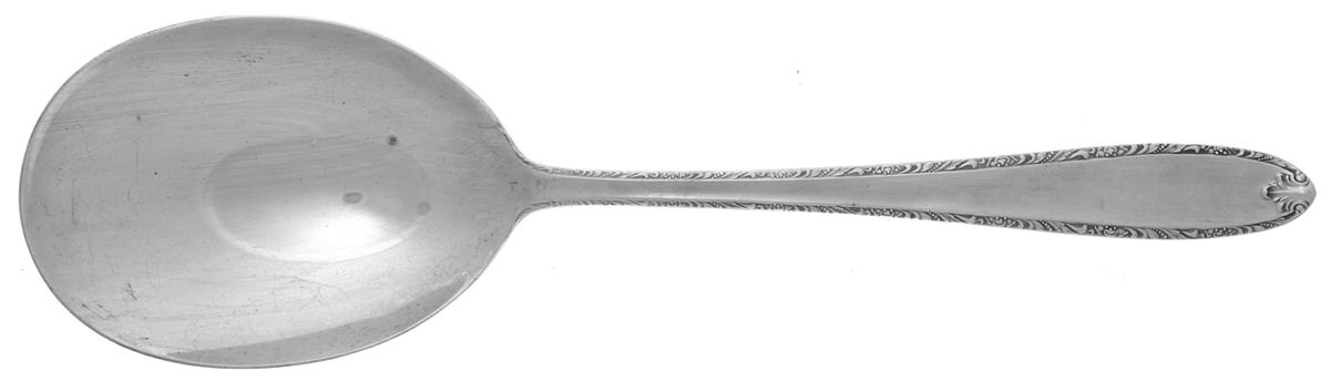 Southern Charm (Sterling, 1947) Oversize Solid Salad Serving Spoon by Alvin-1