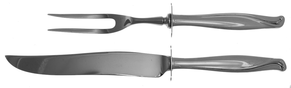 Spring Bud (Sterling, 1956) 2 Piece Small Carving Set W/ Sterling Guard by Alvin-1