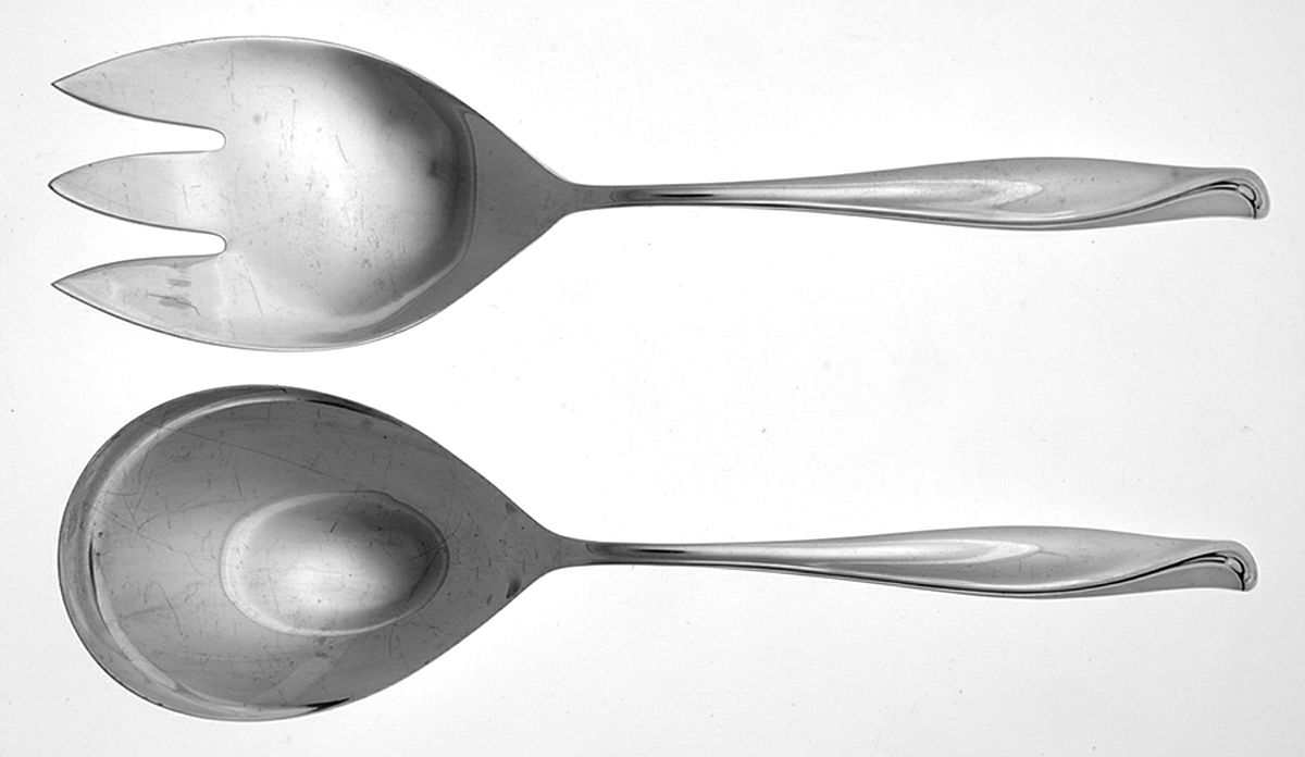 Spring Bud (Sterling, 1956) Solid Oversized Serving Salad Set by Alvin-1