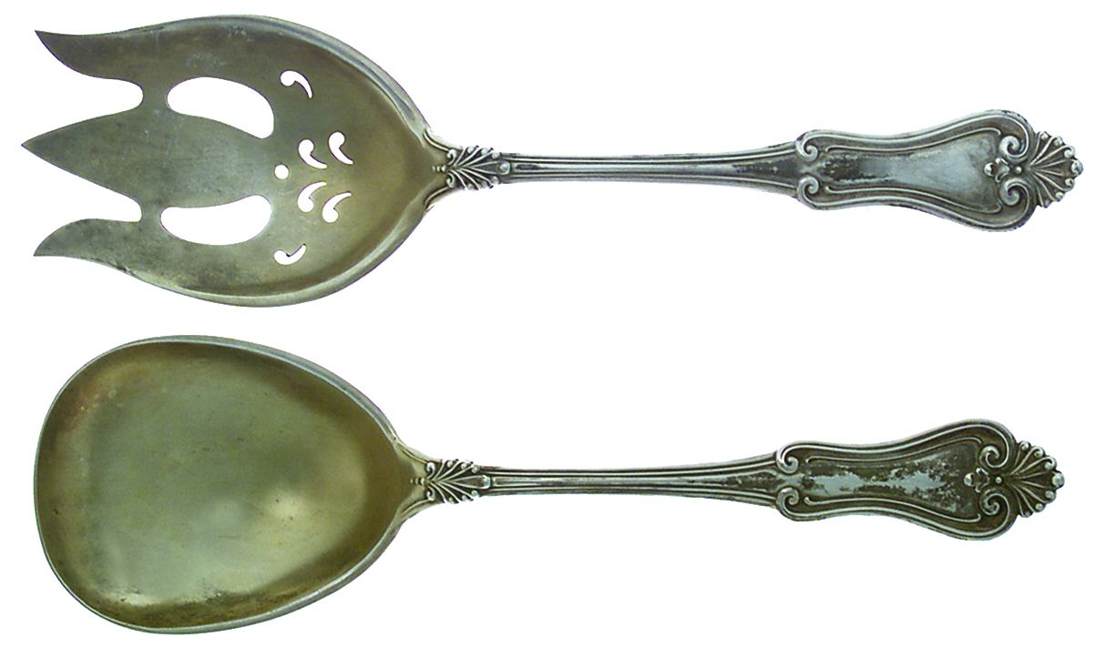 Suffolk (Sterling, 1905) (2 Pc) Solid Salad Set by Alvin-1