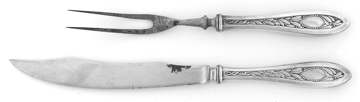 Victory (Silverplate, 1919) Small Stainless Blade 2-Piece Steak Carving Set by Alvin-1