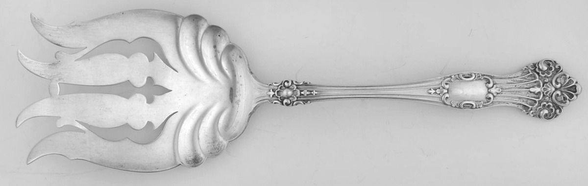 Viking (Sterling, 1906, No Monograms) Large Solid Fish Serving Fork by Alvin-1