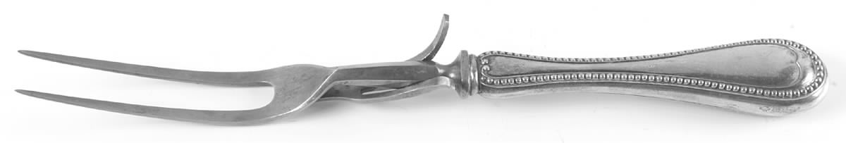 Virginia (Sterling, 1900) Large Stainless-Prong Roast Carving Fork by Alvin-1