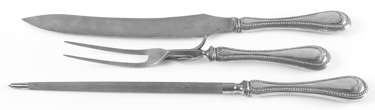 Virginia (Sterling, 1900) Large 3-Piece Roast Carving Set w/ Stainless Blade by Alvin-1