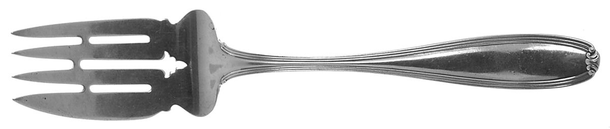William Penn (Sterling, 1907) Medium Solid Cold Meat Serving Fork by Alvin-1