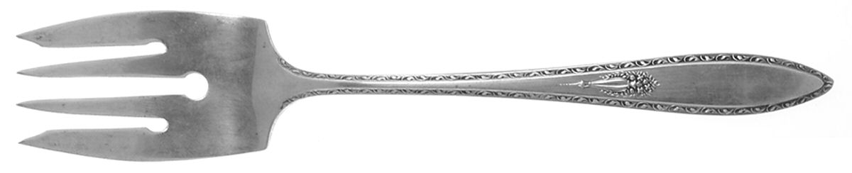 Lady Washington (Silverplate, 1925) Small Solid Cold Meat Serving Fork by Associated Silver-1