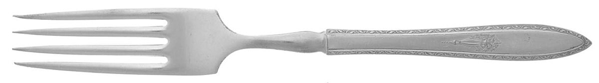Lady Washington (Silverplate, 1925) Indented Solid Handled Fork by Associated Silver-1