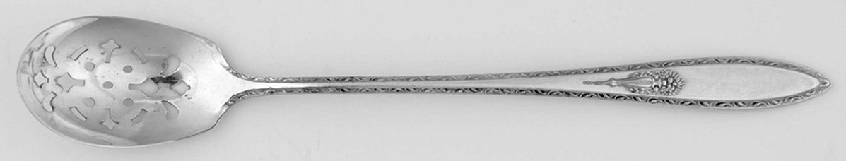 Lady Washington (Silverplate, 1925) Pierced Bowl Short Handle Olive Spoon by Associated Silver-1