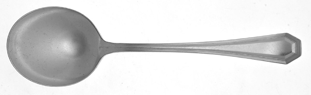 Liberty (Silverplate, 1920) Round Bowl Soup Spoon (Gumbo) by Associated Silver-1