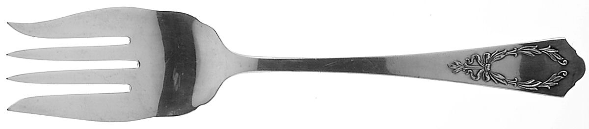 Marjo-Nell (Silverplate, 1903) Medium Solid Cold Meat Serving Fork by Associated Silver-1