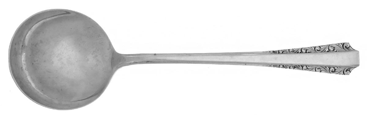 American Colonial (Sterling, 1949) Round Bowl Soup Spoon (Cream Soup) by Amston-1