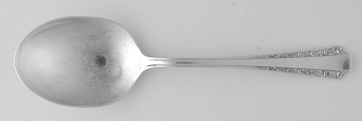 American Colonial (Sterling, 1949) Straight Handle Baby Spoon by Amston-1