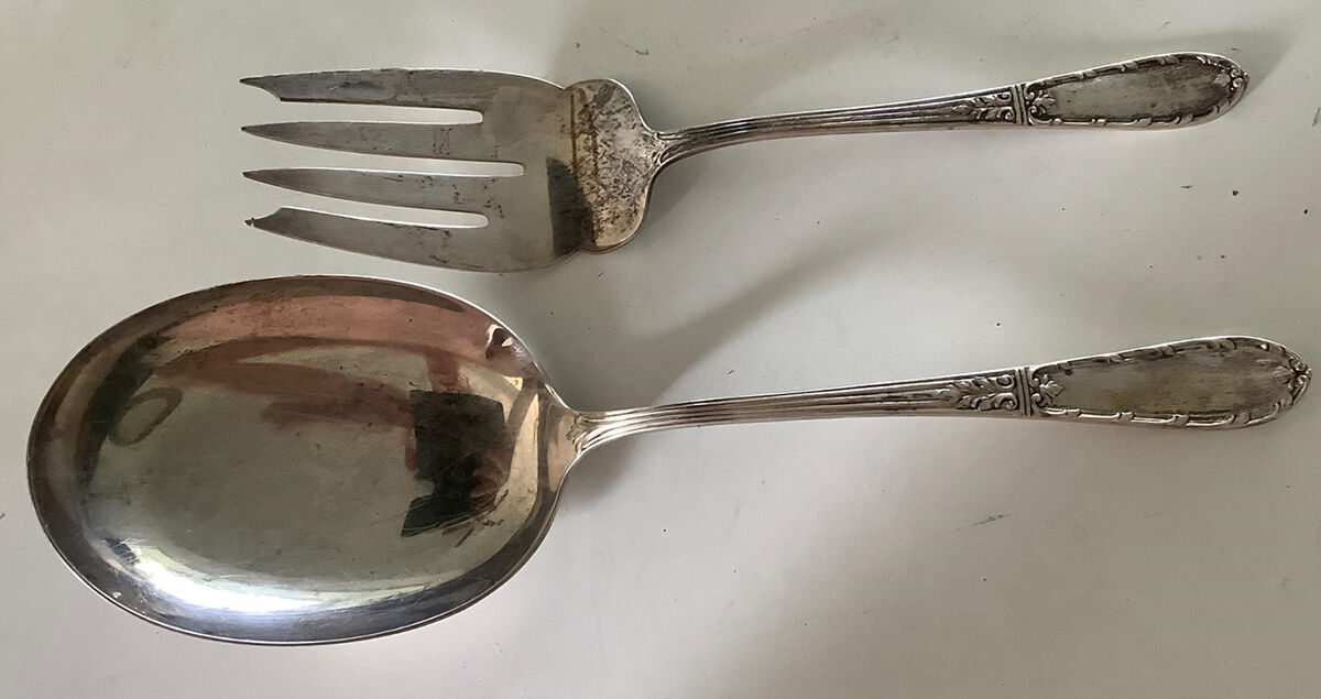 Arcadia (Sterling, 1949) Small Solid Cold Meat Serving Fork by Amston-1