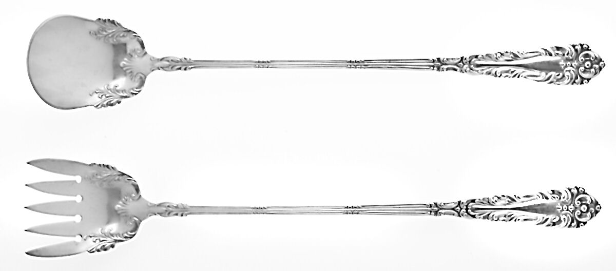 Athene (Sterling, 1913) Large Handle 2-Piece Sardine Serving Set by Amston-1