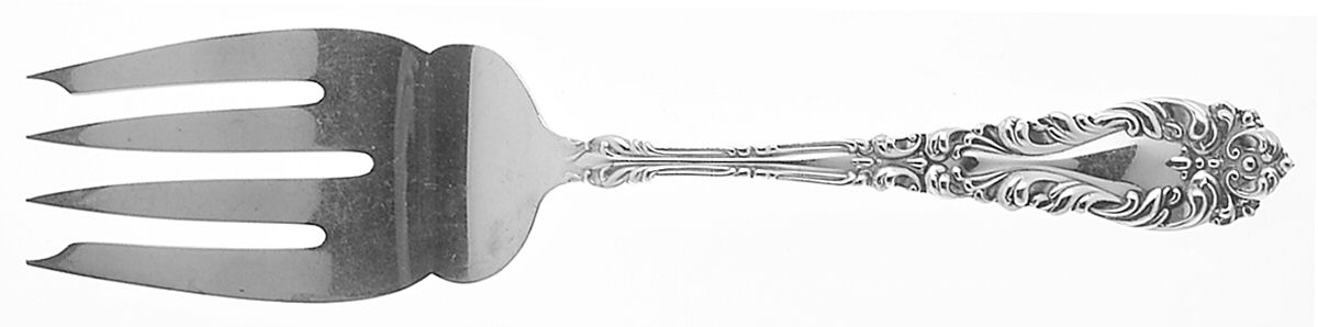 Athene (Sterling, 1913) Small Solid Cold Meat Serving Fork by Amston-1