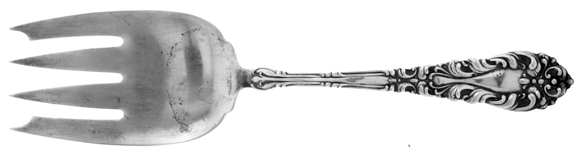 Athene (Sterling, 1913) Solid Salad Serving Fork by Amston-1