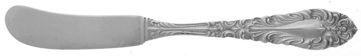 Athene (Sterling, 1913) Flat Handle Butter Spreader by Amston-1