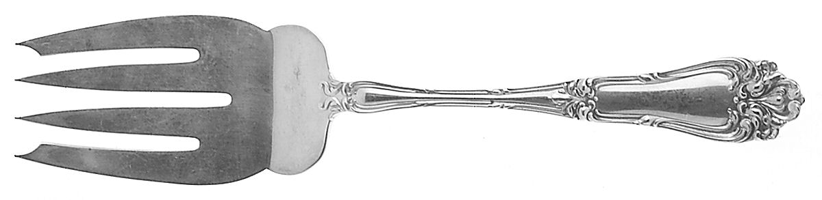 Champlain (Sterling, 1915) Small Solid Cold Meat Serving Fork by Amston-1