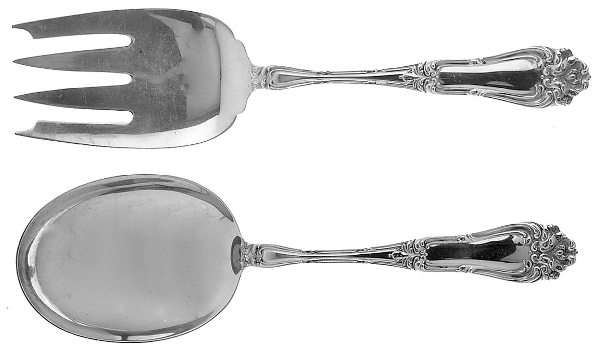 Champlain (Sterling, 1915) (2 Pc) Solid Salad Set by Amston-1
