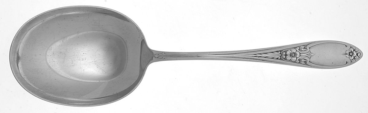 Colonial Rose (Sterling, 1948) Solid Salad Serving Spoon by Amston-1